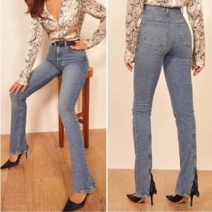Reformation Camilla High Rise Split Seam Jeans